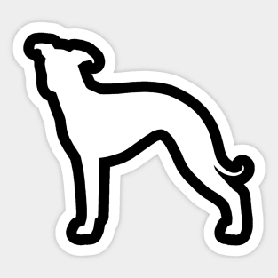 White Italian Greyhound Silhouette Sticker